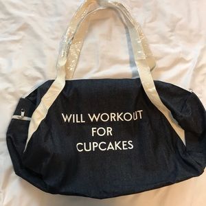 Denim gym bag